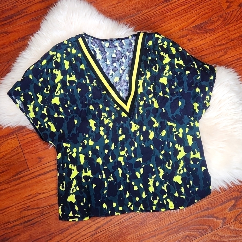 Shoulder Flourescent Dolman Vneck